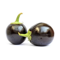 Round Brinjals Black