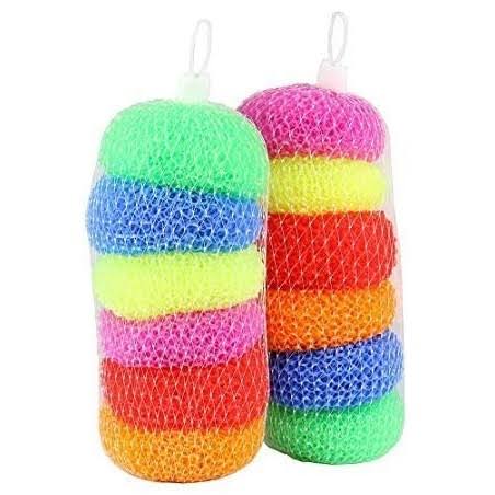 Dish Washing Plastic Sponge Multi Color